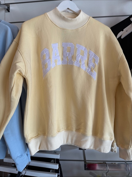 Pure Barre Tops - Pure Barre Pale Yellow Mock Neck BARRE Sweatshirt